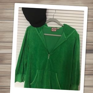 Cute JUICY COUTURE 3/4 Sleeve Terry Cloth Hoodie!